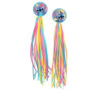 sarcia.eu DISNEY Lilo and Stitch Decorative ribbons STREAMERS for handlebars of bicycles, scooters for children Accessories for bicycles 2 pieces (Lilo and Stitch)