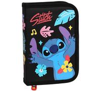 sarcia.eu Disney Stitch Aloha Double-Flap Pencil case Without Accessories, Folding School Pencil case for Girls (Stitch Folded Black)