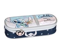 sarcia.eu Disney Stitch Compartment School Pencil case, stiffened Oval Sachet for Girls 6x22x10cm (Stitch Compartmental C)
