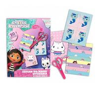 sarcia.eu Gabby's Dollhouse Creative Set for Learning to Cut Out A4 + Safety Scissors, Cut-Outs for Children