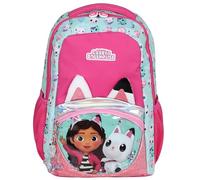 sarcia.eu Gabby's Dollhouse STIFFENED school backpack, school BAG for girls, LAPTOP pocket + pendant 41x30x15cm (Pink Gabby's Dollhouse)