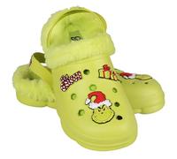 sarcia.eu Grinch Green Kids Clogs Insulated Christmas Garden Clogs with Fur for Kids, Grinch, 1/1.5 UK Child