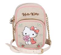 sarcia.eu Hello Kitty LINEN sachet, small handbag with adjustable strap, mini YOUTH handbag 17x5x12 cm (Hello Kitty Linen)