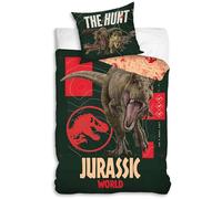 sarcia.eu Jurassic World Reversible children's bedding with zip, 100% cotton 140x200cm+70x90cm OEKO-TEX (Jurassic World)