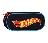 sarcia.eu Multi-Compartment School Pencil case, Pouch, Oval, etui for Boys (Hot Wheels, 5x22x10 cm)