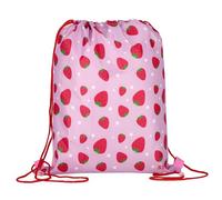 sarcia.eu Pink shoe bag, school shoulder bag in strawberries for P.E. 32x38 cm (Strawberry)