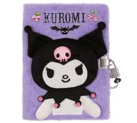 sarcia.eu Plush notebook for girls, keyring diary, A5 lined school notebook (Purple)
