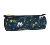 sarcia.eu School Pencil case, Round, Zip, for boy, Dinosaurs, Navy Blue 22x8x8cm (Dinosaur Round)