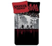 sarcia.eu Stranger Things Black, DOUBLE-SIDED, cotton children's bedding with zip, 100% COTTON 140x200cm+70x90cm OEKO-TEX (J)