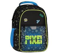 sarcia.eu Structured school rucksack for boys, reflective, four compartments, 24l (Pixel Black, 24L)