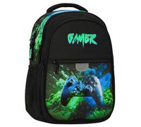 sarcia.eu Structured school rucksack for boys, with reflective details, four compartments, 24l (PAD, 24L)