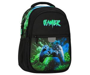 sarcia.eu Structured school rucksack for boys, with reflective details, four compartments, 24l (PAD, 24L)
