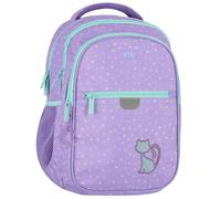 sarcia.eu Structured school rucksack, school bag for girls, with reflective details, four compartments, 24l (Kitty)