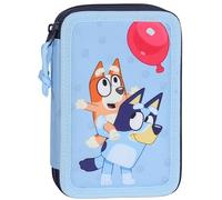 sarcia.eu Two-Compartment Pencil case with Accessories for Children, for School - 22 Items, 2 zips (Bluey)