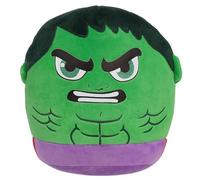 sarcia.eu TY Soft Decorative Cushion, SQUISHY BEANIES, decorative cushion for the bedroom - round soft toy (Hermione Granger, Ron Weasley, Yoda, Grogu, Spider-Man, Hulk) (MARVEL Hulk)