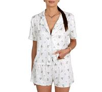 sarcia.eu Women’s button-up pyjamas, two-piece pyjama for summer, (Winnie, Bambi Thumper, Minnie Mickey) short-sleeved (UK, Alpha, L, Regular, Regular, Bambi Thumper)