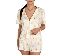 sarcia.eu Women’s button-up pyjamas, two-piece pyjama for summer, (Winnie, Bambi Thumper, Minnie Mickey) short-sleeved (UK, Alpha, M, Regular, Regular, Winnie the Pooh)
