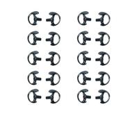 Sarcia Replacement Earmold Medium Black Soft Earmold Left/Right Ear Compatible with Kenwood Baofeng Motorola Midland HYT Vertex Cobra Icom Walkie Talkie Two Way Radio Acoustic Tube Earpiece,10 Pairs
