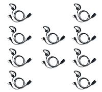 Sarcia Walkie Talkie Earpiece Headset with MIC PTT for Baofeng UV-5R UV-82 BF-888S BF-F8HP Kenwood NX-1200 NX1300 TK-3360 Pxton Wouxun Retc RT15 RT21 RT22 RT68 H-777S Two Way Radio G Shape,10 Pack