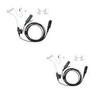 Sarcia XPR 3500e Earpiece for Motorola,2 Wire Covert Acoustic Tube Surveillance Kit Headset with Two Pair Medium Earmolds for Motorola XPR3500 XPR3000 XPR3300 XPR3300e 2 Way Radio Walkie Talkie 2PACK