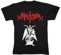 SARCOFAGO Baphomet Tshirt BEHERIT Blasphemy Mayhem Sodom Black DEATHMETAL TSHIRTfunny Slogan Mens T Shirts Size L