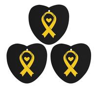 Sarcoma C-ancer Awareness Yellow Ribbon 3 PCS Car Air Freshener Hanging Aromatherapy Tablets Automotive Ornament for Auto Room Bathroom Bedside Love form