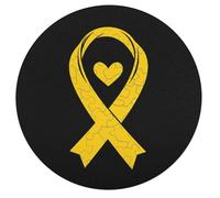 Sarcoma C-ancer Awareness Yellow Ribbon Wooden Jigsaw Puzzles for Adults Brain-Teasing Game Idea Puzzle Gift for Unisex