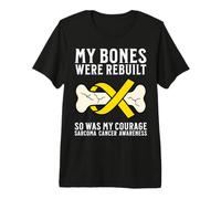 Sarcoma Cancer Awareness Products Bones Sarcoma Warrior Premium T-Shirt