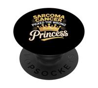 Sarcoma Cancer Picked The Wrong Princess PopSockets Adhesive PopGrip