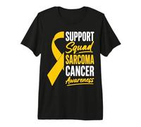 Sarcoma Cancer Support Yellow Ribbon Warrior Premium T-Shirt
