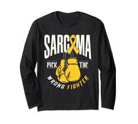 Sarcoma Picked The Wrong Fighter Sarcoma Awareness Gifts Long Sleeve T-Shirt