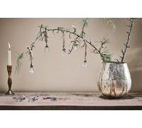 Sardi Nkuku Recycled Glass Mini Baubles - Set of 12 Clear Glass Christmas Star Decorations