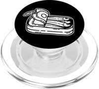 Sardine Can Blackwork Minimal Tattoo Flash PopSockets PopGrip for MagSafe