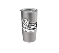 Sardine Can Blackwork Minimal Tattoo Flash Stainless Steel Insulated Tumbler
