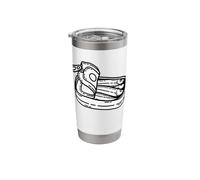 Sardine Can Blackwork Minimal Tattoo Flash Stainless Steel Insulated Tumbler