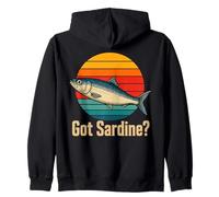 Sardine Lover Canned Fish Tin retro Seafood Zip Hoodie