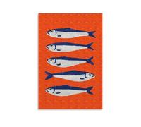 Sardine Mosaic Pop Art Print Poster; Room Aesthetics, Canvas Oil Painting, Album/movie Poster Hanging Picture