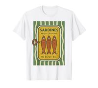 Sardine Retro Cute Vintage Fish Tin - Classic Mediterranean T-Shirt
