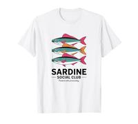 Sardine Social Club Fish Summer Fisherman Salty Sea Lover T-Shirt