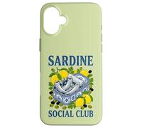 Sardine Social Club Funny Tinned Fish Martini Cocktail Case for iPhone 16 Plus