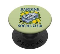 Sardine Social Club Funny Tinned Fish Martini Cocktail PopSockets Adhesive PopGrip