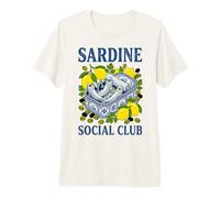 Sardine Social Club Funny Tinned Fish Martini Cocktail Premium T-Shirt