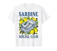 Sardine Social Club Funny Tinned Fish Martini Cocktail T-Shirt