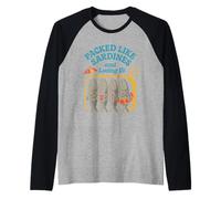 Sardine Summer Tin Fish Coastal Grandma Retro Beach Life Tee Raglan Baseball Tee