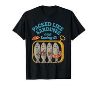 Sardine Summer Tin Fish Coastal Grandma Retro Beach Life Tee T-Shirt