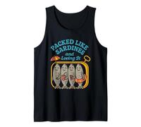 Sardine Summer Tin Fish Coastal Grandma Retro Beach Life Tee Tank Top