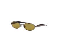 Bottega Veneta BV1386S 002 Unisex Sunglasses Metal Ruthenium Yellow Round