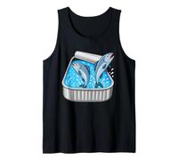 Sardine Tin Funny Sardines Jumping Out of Can Fish Seafood Tank Top