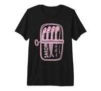 Sardine Tin in Pink Hand Drawn Premium T-Shirt