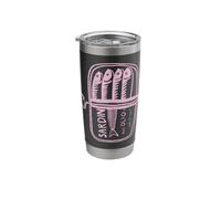 Sardine Tin in Pink Hand Drawn Stainless Steel Insulated Tumbler